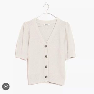 Madewell Short-Sleeve Cardigan Sweater